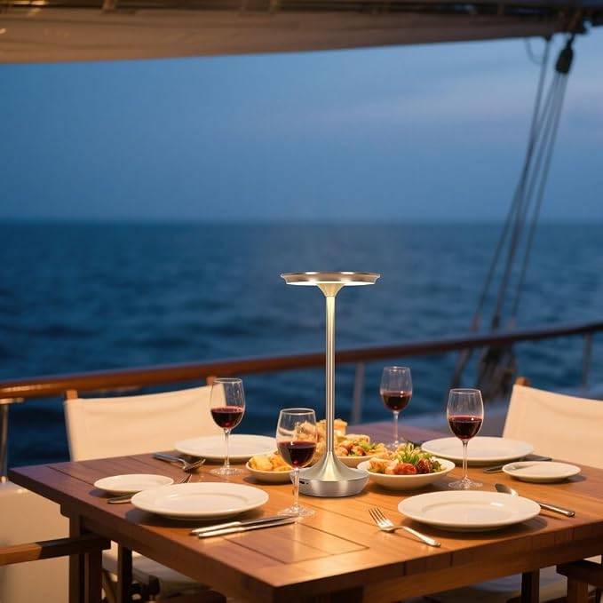 Cordless Table Lamp Set of 2, Portable Rechargeable 6000mAh Outdoor LED Table - Image 6