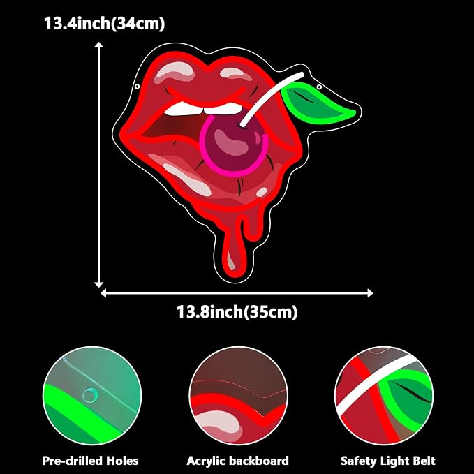 Lips Tongue Neon Sign, Lips Led Neon Light Signs - Image 2