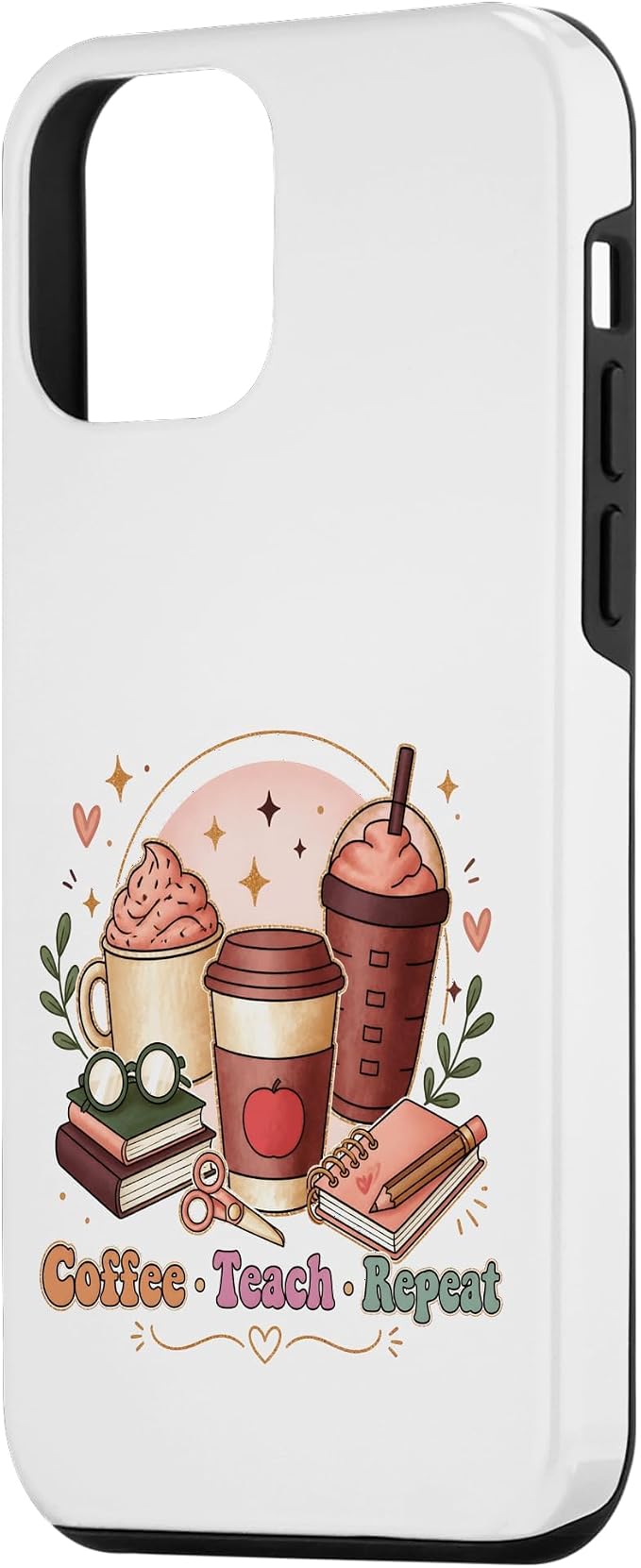 Coffee Teach Repeat Teacher Daily Routine Design Case - Image 2