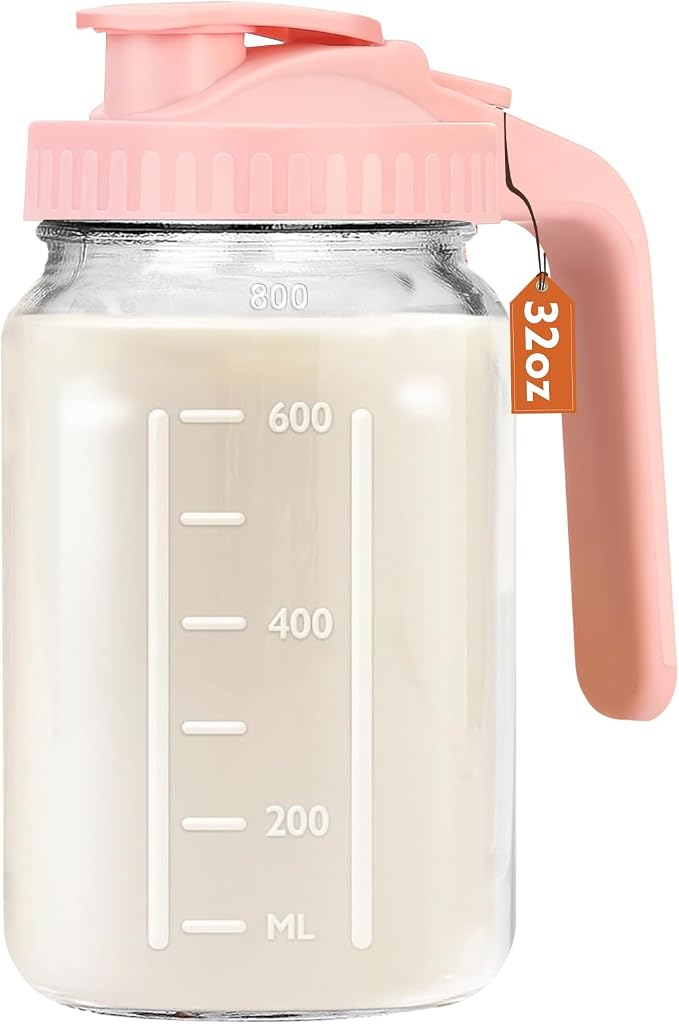 Mihlapi Breast Milk Pitcher, 32 OZ Mason Jar Pitcher by Mihlapi