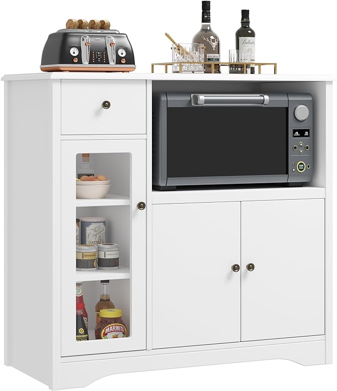 HORSTORS Microwave Cabinet, Kitchen Storage Cabinet by HORSTORS