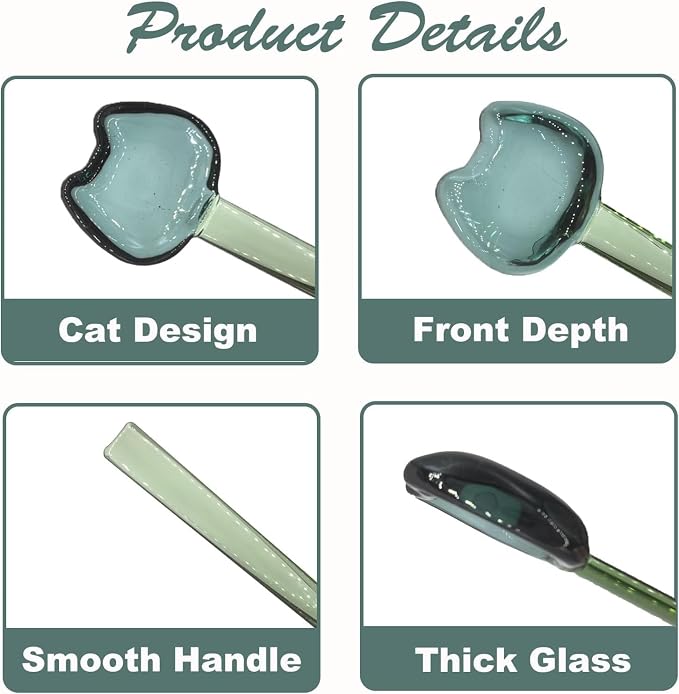 5 Pieces Coffee Spoons, Glass Coffee Stirring Spoon, Espresso Stirring Spoon - Image 5