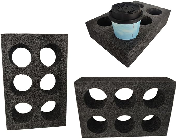6 Cup Takeout Cup Holders Foam, Travel Outdoor Sturdy Cup Organizer, Insulated - Image 6
