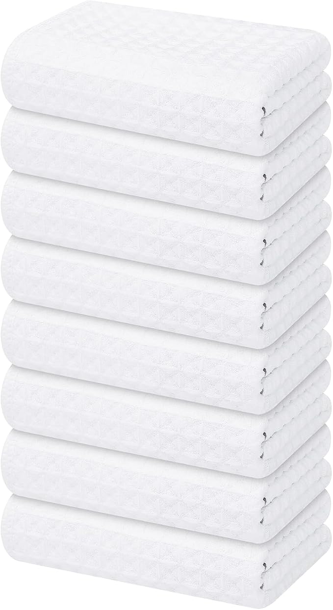 Homaxy Microfiber Waffle Weave Kitchen Towels, 16 x 28 Inch Ultra Absorbent and by Homaxy