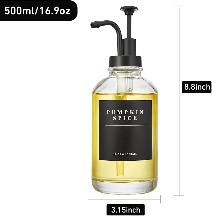 Coffee Syrup Dispenser for Coffee Bar, Coffee Syrup Pump Dispenser, Glass Syrup - Image 3