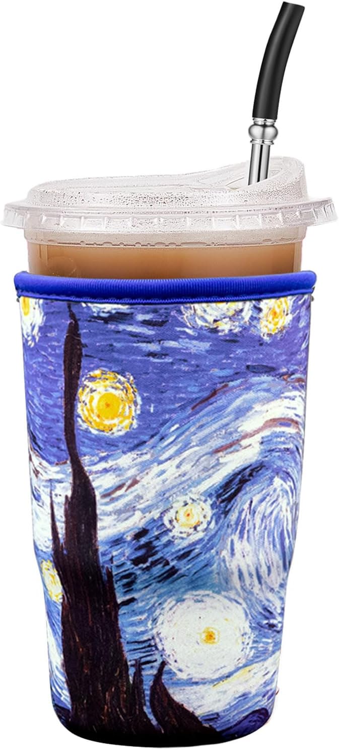 Iced Coffee Sleeve Reusable Large 30-32oz by Cavllson