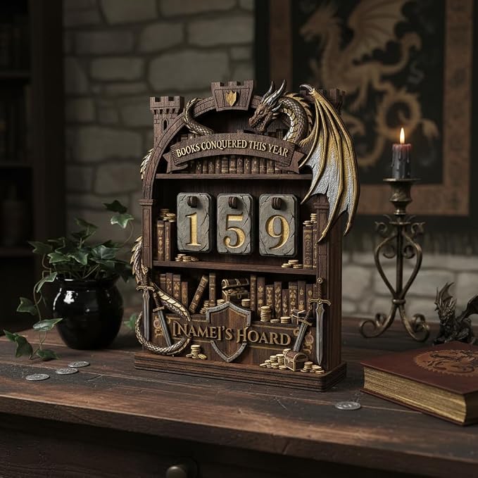 Personalized Book Read Tracker, Wooden Books Read This Year Counter, Reading - Image 4