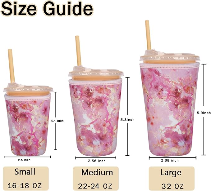 Reusable Insulated Sleeve for Iced Coffee Cup, Beverage Holder for Iced Coffee - Image 5