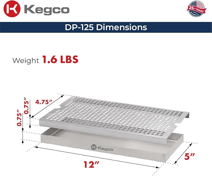 Kegco Dp-125-D Surface Mount Drip Tray - Image 2