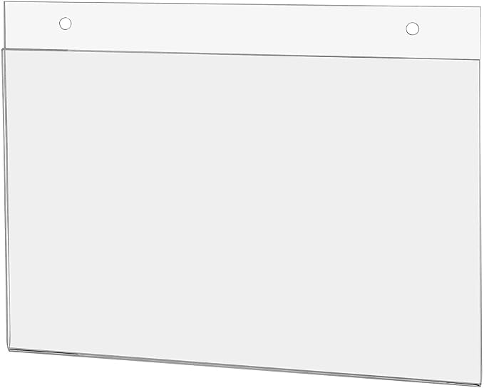 25 Pack Hanging Sign Holder 11" x 7" Acrylic Sleeve - Image 2