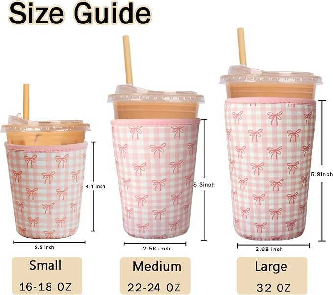 Reusable Insulated Sleeve for Iced Coffee Cup, Coffee Neoprene Sleeve for Cold - Image 5