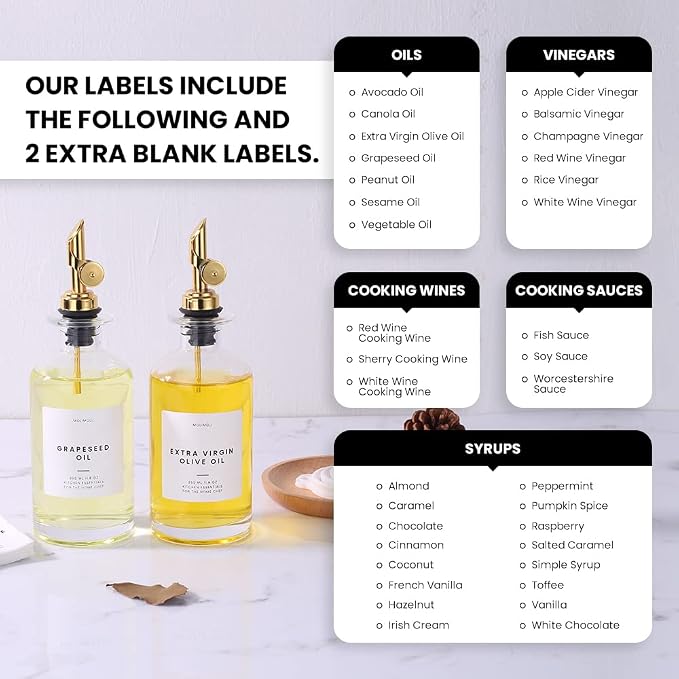 MoliMoli Minimalist Labels, Organization, Cooking Sauce and Wine and Coffee - Image 2