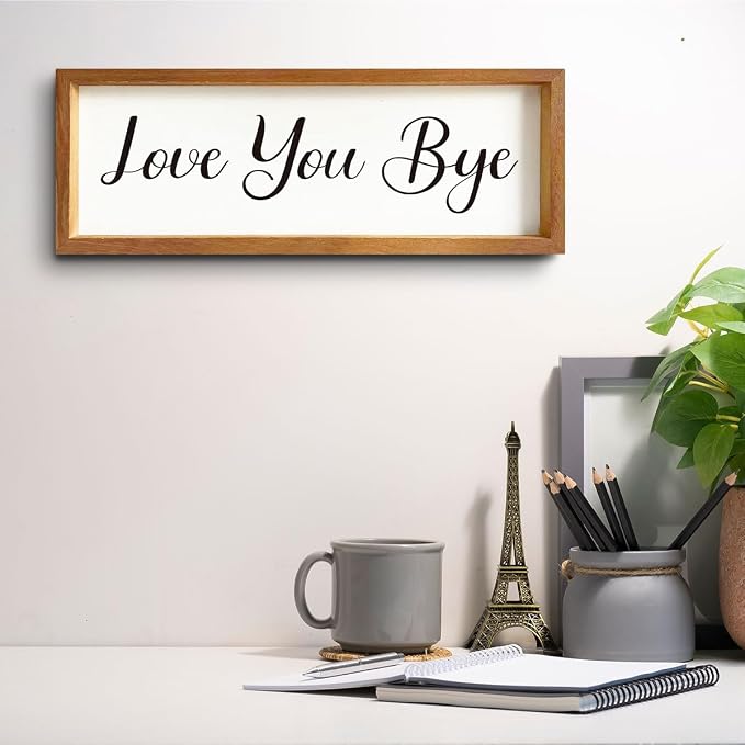 Love You Bye Couples Wood Picture Frame Graduation Messages Friends Solid - Image 4