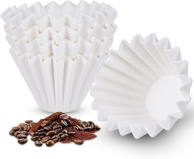 1-2 Cup Small Coffee Filters, Disposable White Paper Coffee Filters Compatible by DTFMZOV