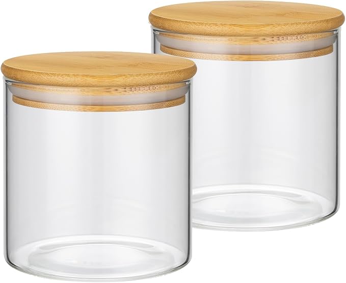 2PCS Small Glass Storage Jars by Piconesper
