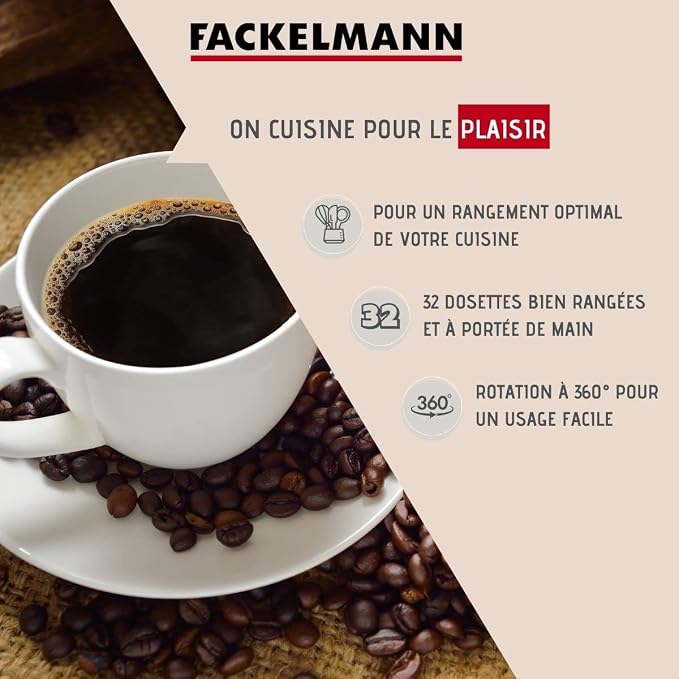 Fackelmann 42163 Tassimo Capsule Holder, Tassimo Pod Holder, Rotating Coffee - Image 5