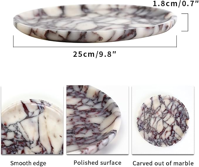 DUANYAN Natural Marble Tray, Coffee Table, Paper Cup, Cake Display, Coffee bar - Image 2