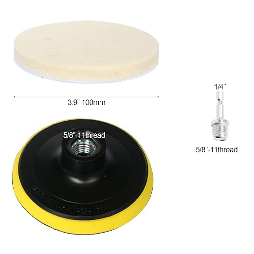4 Inch Wool Felt Polishing Pad Buffing Wheel Kit - Image 2