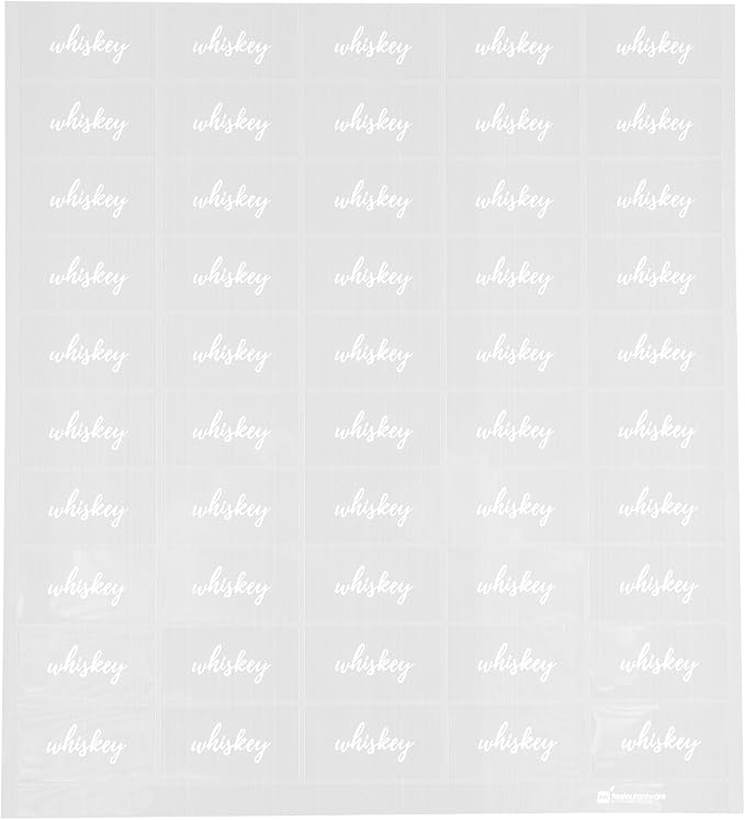 Restaurantware Label Tek 1.9 x 1 Inch Whiskey Juice Bottle Labels 100 by Restaurantware
