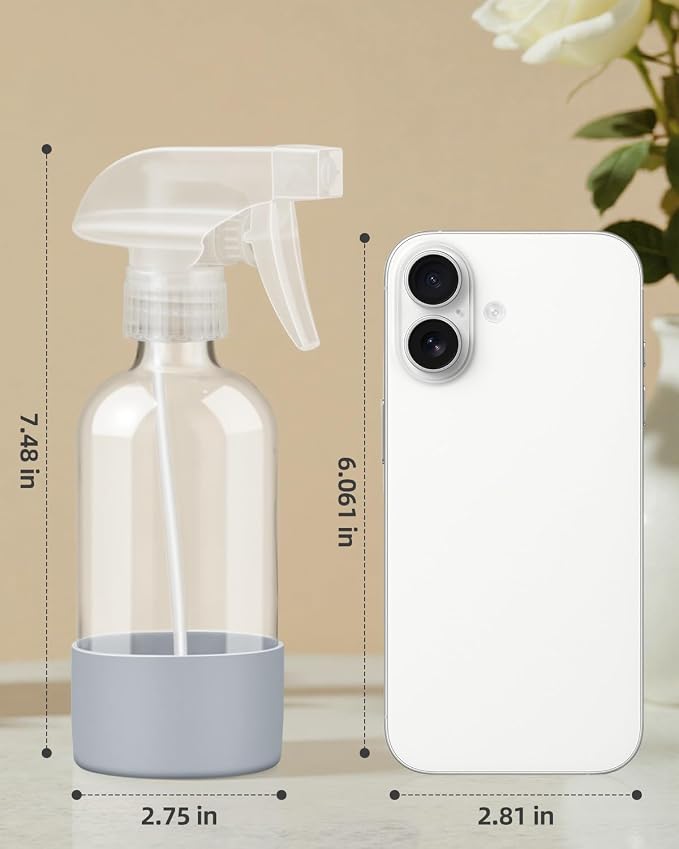 Worldgsb 4 Pack Glass Spray Bottles 8 oz, Empty Refillable Containers - Image 2