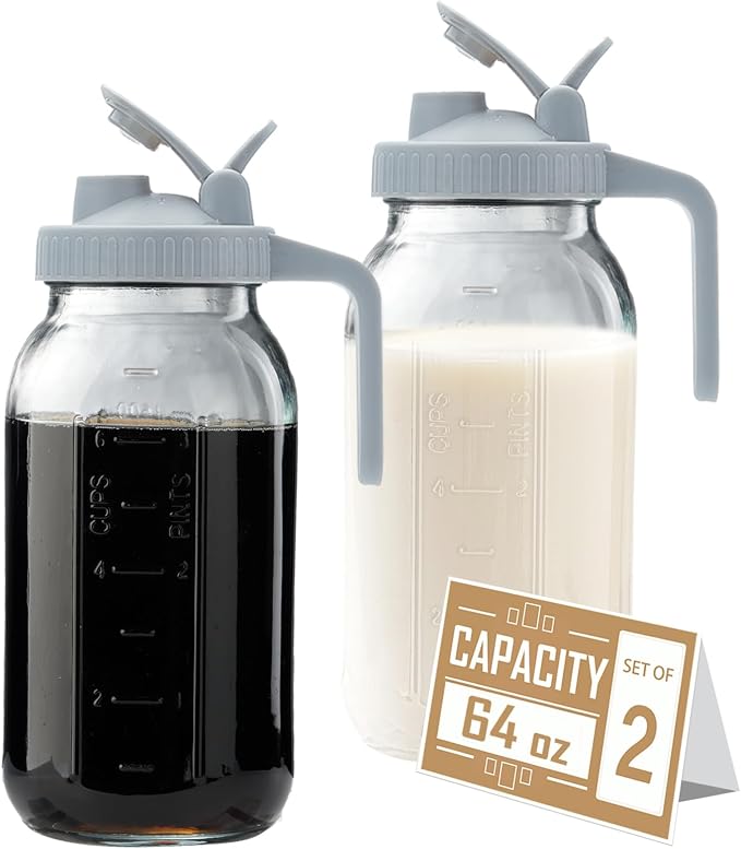 64oz Glass Pitcher with Lid by AoeJarry