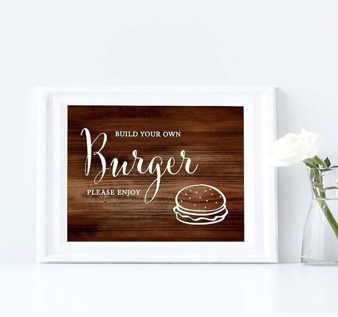 Andaz Press Wedding Party Signs, Rustic Wood Print, 8.5x11-inch, Build Your Own - Image 3