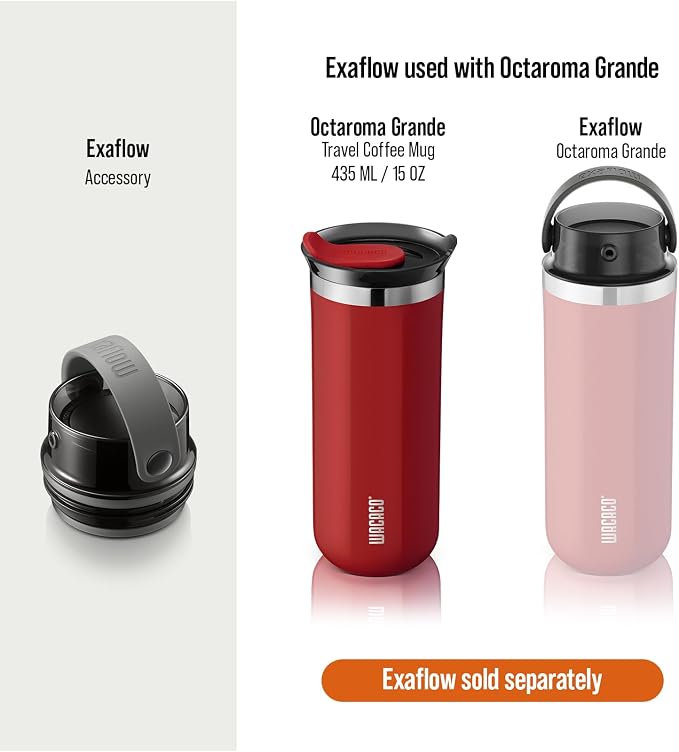 WACACO Octaroma Grande Vacuum Insulated Coffee Mug, 15 fl oz, Double-wall - Image 6
