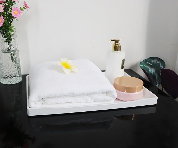 Large White Serving Tray for Gathering Small Items | Serving Accessory - Image 7