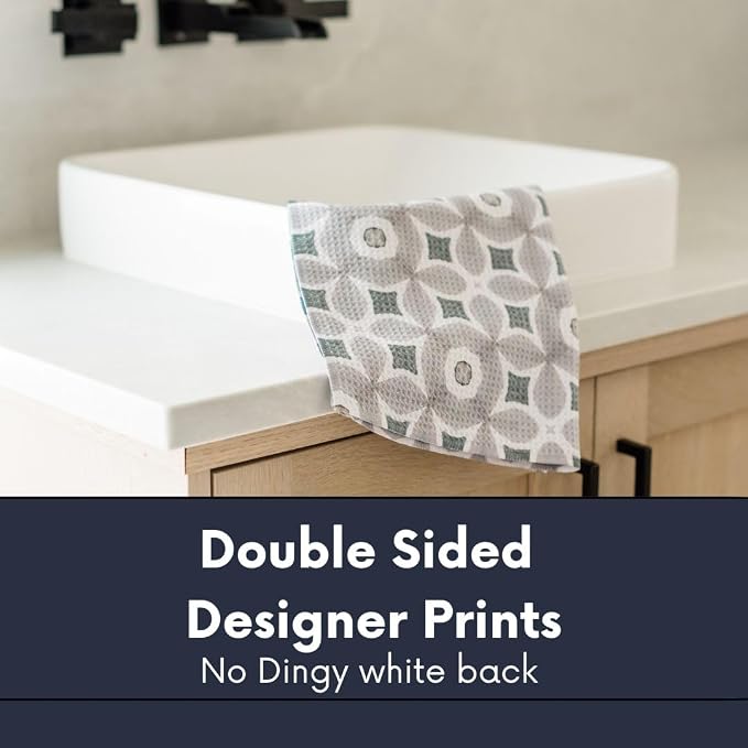 || 3 Pack|| Double Sided Dish Towels || Waffle Weave Microfiber || Highly - Image 4