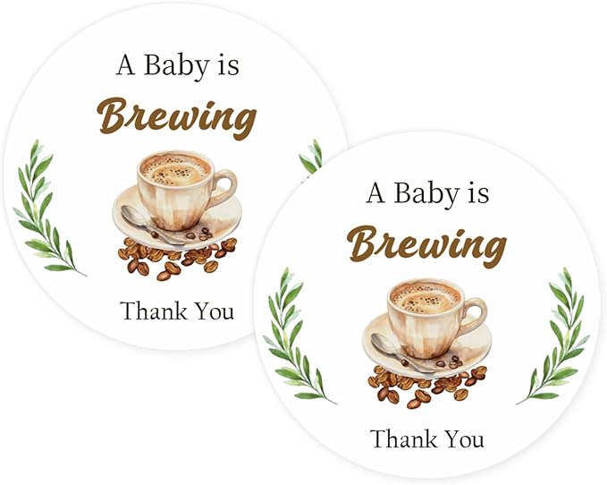 50pcs Coffee Brewing Stickers, Coffee Thank You Stickers Labels by Unknown