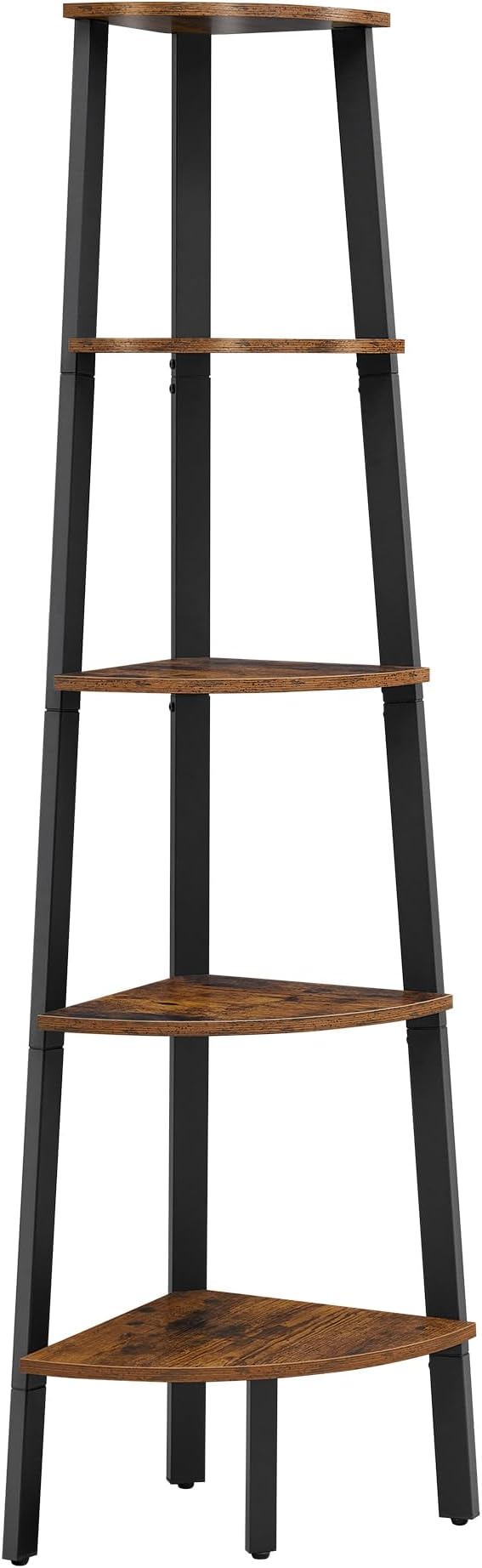 VASAGLE Corner Shelf Stand, 5-Tier Corner Bookshelf, Industrial Ladder Shelf by Unknown
