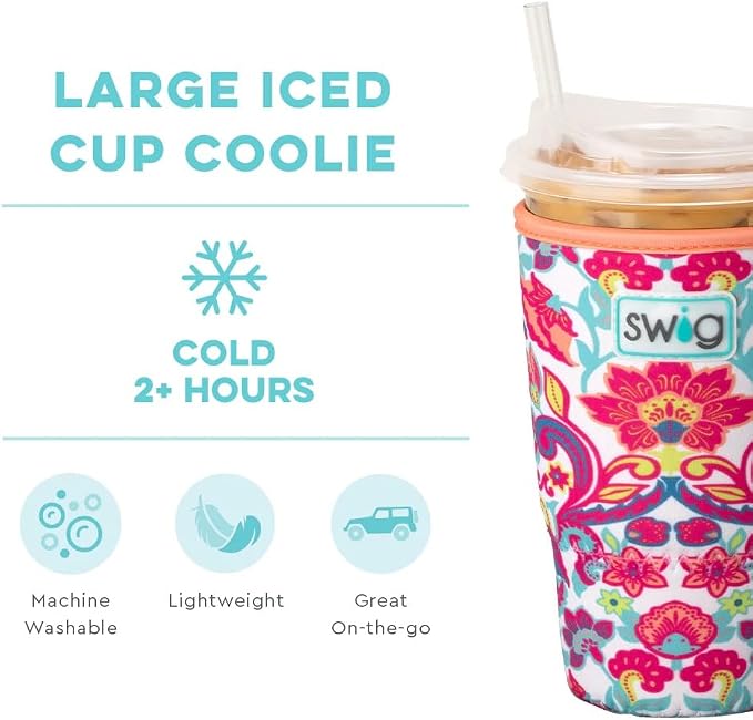 Swig Life Large Iced Cup Coolie, 30-32oz Iced Coffee Cup Insulator Sleeve - Image 3