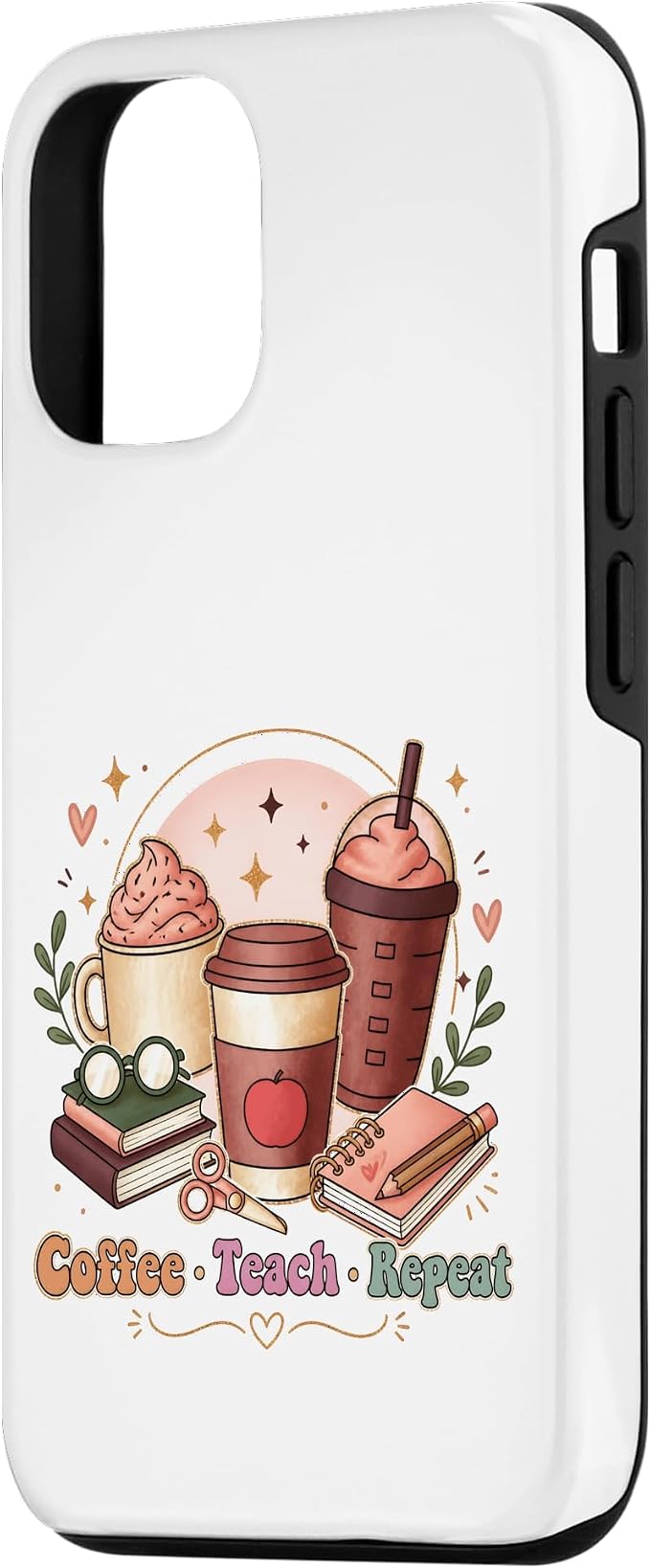 Coffee Teach Repeat Teacher Daily Routine Design Case - Image 2