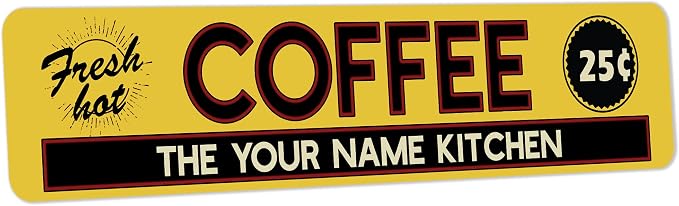 Custom Coffee Bar Sign Personalized Coffee Corner Café Coffee Station Barista by ChicoCreekSigns