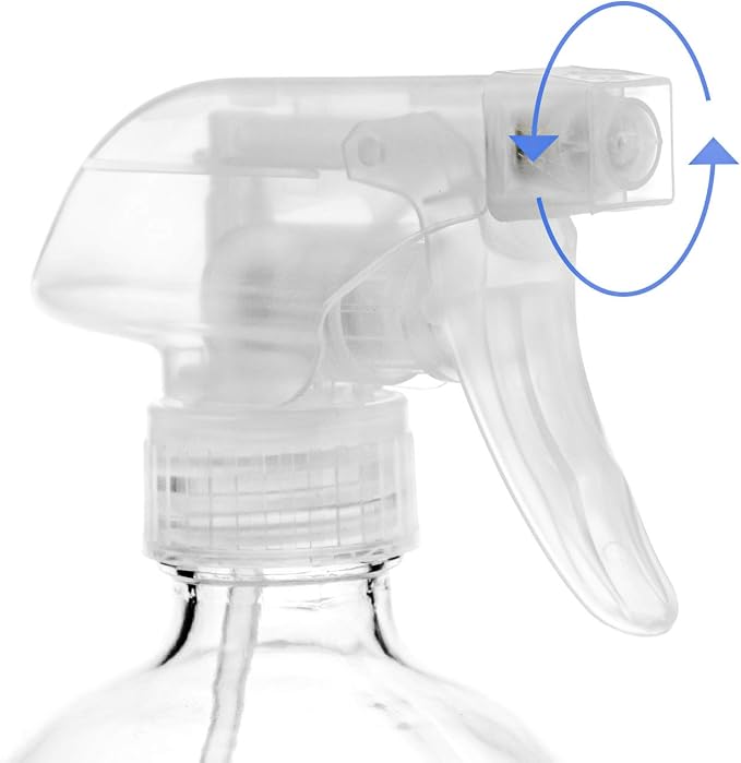 9 Pack Glass Spray Bottles, 16oz Empty Clear Boston Round Bottles Refillable - Image 3