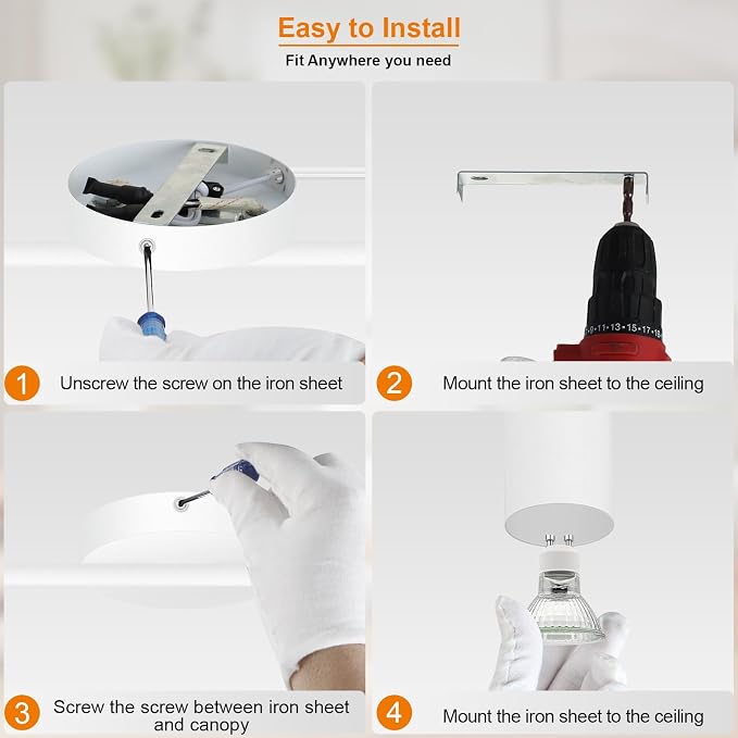 Plug in Track Lighting LED, Track Lighting Fixtures Ceiling, Plug in Wall Light - Image 7