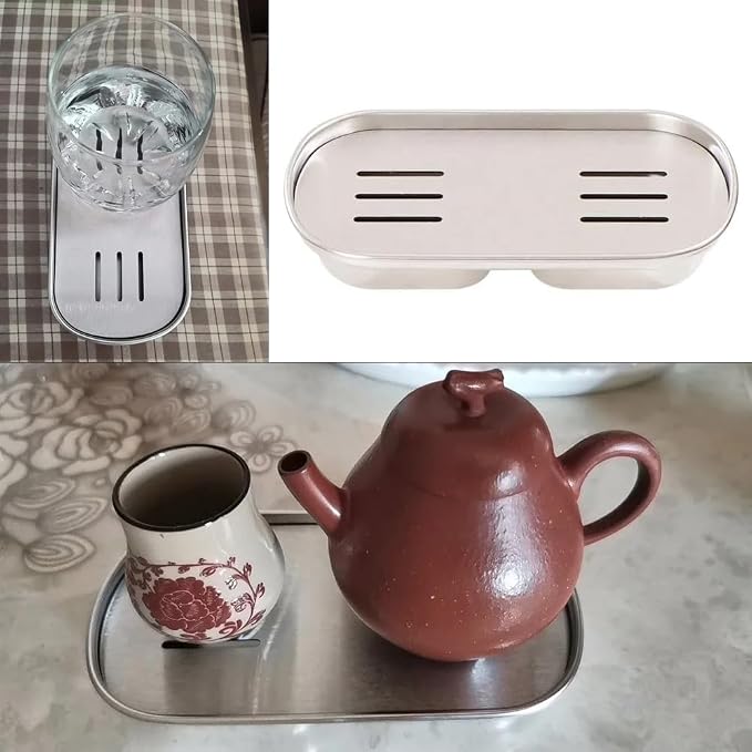 Espresso Cups Drip Tray Tea Cup Saucer Small Glass Teacup Serving Tray Coffee - Image 9