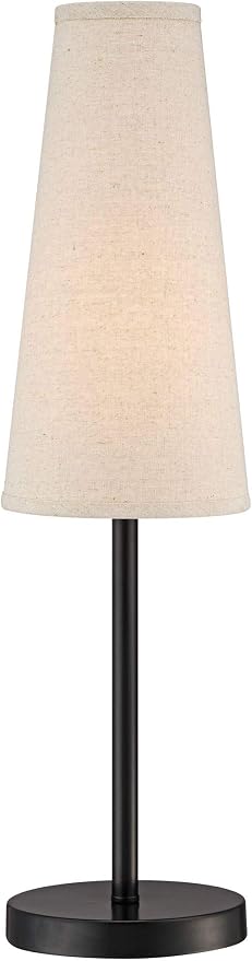 360 Lighting Snippet Modern Table Lamp 26" High Espresso Bronze Brown Metal Off by 360Lighting