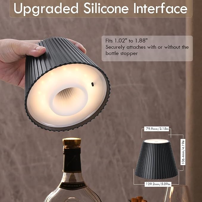 WILIT Wireless Lamp Shades for Liquor Bottle Lights, 3 Level Brightness - Image 6