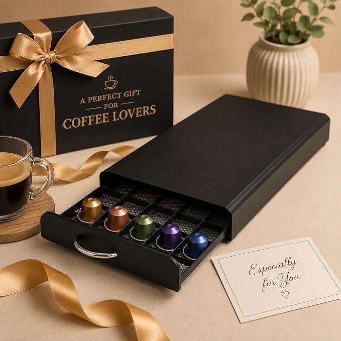 Coffee Pod Holder Drawer Compatible Nespresso Original Line Capsules Metal - Image 5