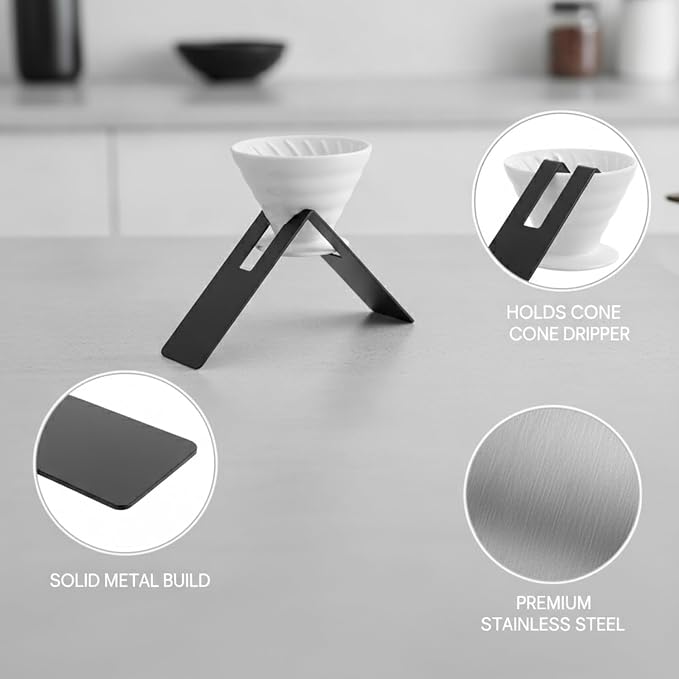 Stainless Steel Pour Over Coffee Dripper Stand - Image 6
