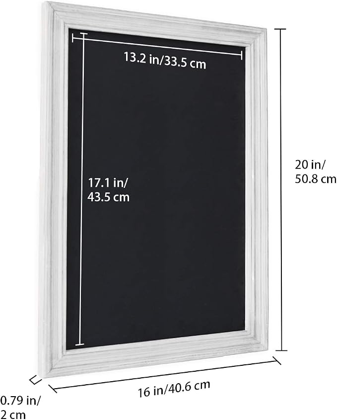Rustic Magnetic Chalkboard Signs 16 x 20 inch Wood Framed Wall Hanging Display - Image 5