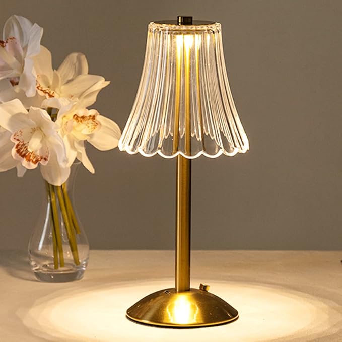 HEQET Cordless Table Lamps for Home, Dining Room, USB Charge 12'' Tall LED by HEQET