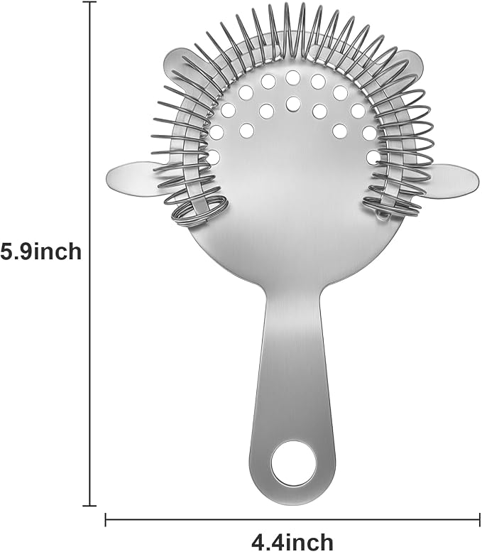 Kirecoo 2PCS Stainless Steel Cocktail Strainer, Bar Drink Strainer - Image 3