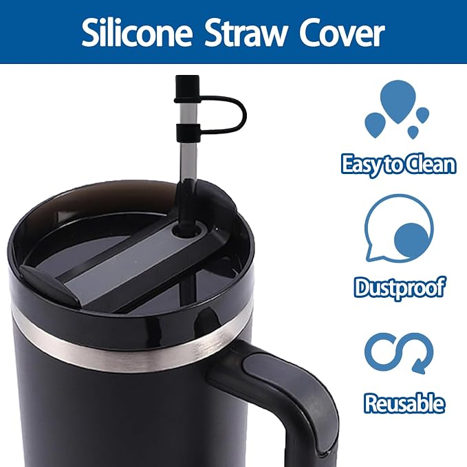 6Pcs Straw Covers Cap Compatible - Image 3