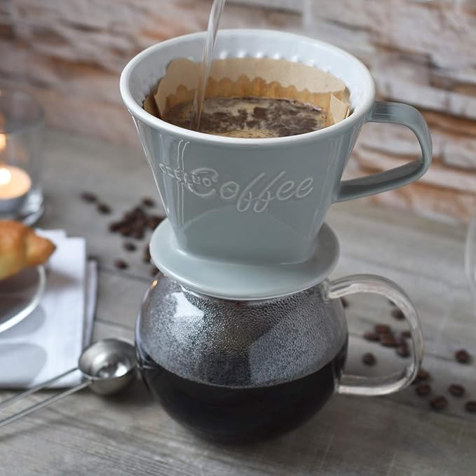 Creano XXL Porcelain Coffee Dripper Stone Grey - Image 6