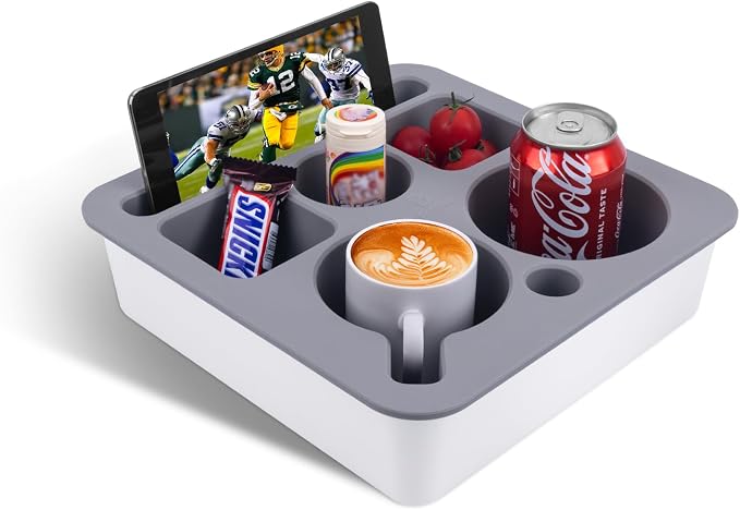 Couch Cup Holder Tray, Bonfixe Stable Couch Caddy by Bonfixe