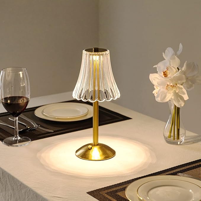 HEQET Cordless Table Lamps for Home, Dining Room, USB Charge 12'' Tall LED - Image 2