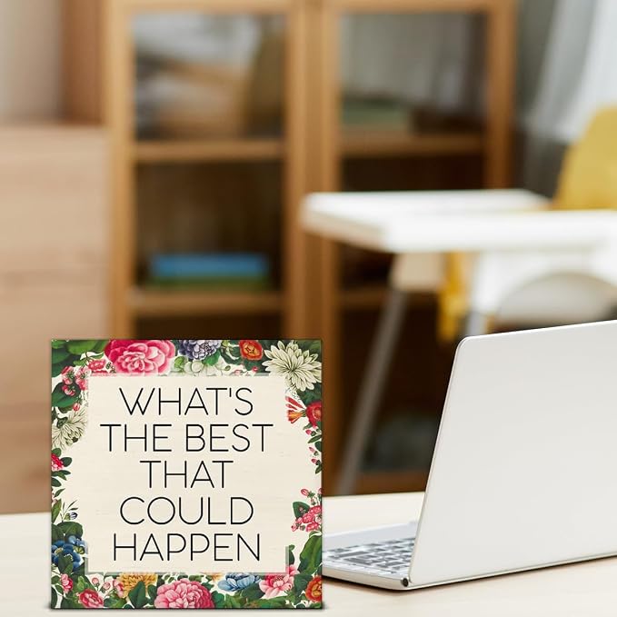 Inspirational Desk Decor Daily Reminder Positive What's the Best That Could - Image 4