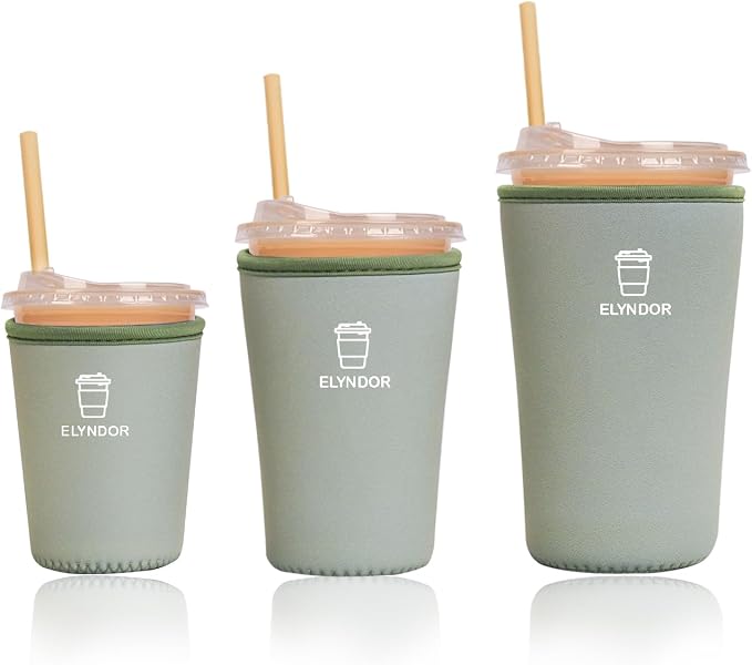 Reusable Insulated Sleeve for Iced Coffee Cup, Beverage Holder for Iced Coffee by Unknown